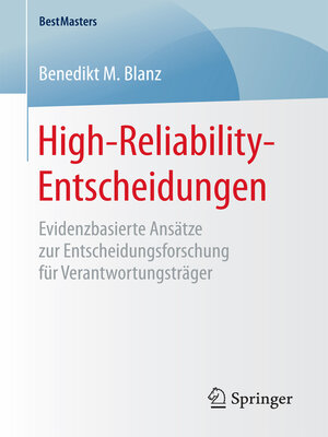 cover image of High-Reliability-Entscheidungen